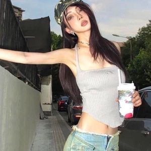 Monday Blue cropped knitted top